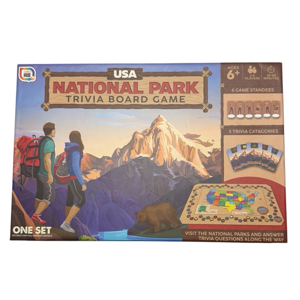 USA National Park Trivia Board Game New RMS International Family‎ Night